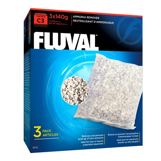 Neutralisant d’ammoniaque pour filtre à moteur Fluval C3, paquet de 3