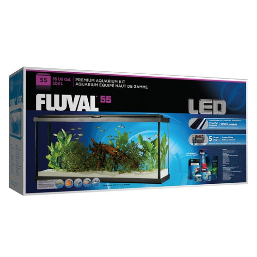 Aquarium équipé haut de gamme 55 Fluval avec éclairage à DEL, 208 L (55 gallons US) - La niche&amp;moi