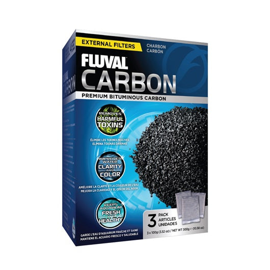 Charbon Fluval de premier choix, 300 g, 3 sachets de nylon de 100 g (3,5 oz) - La niche&amp;moi