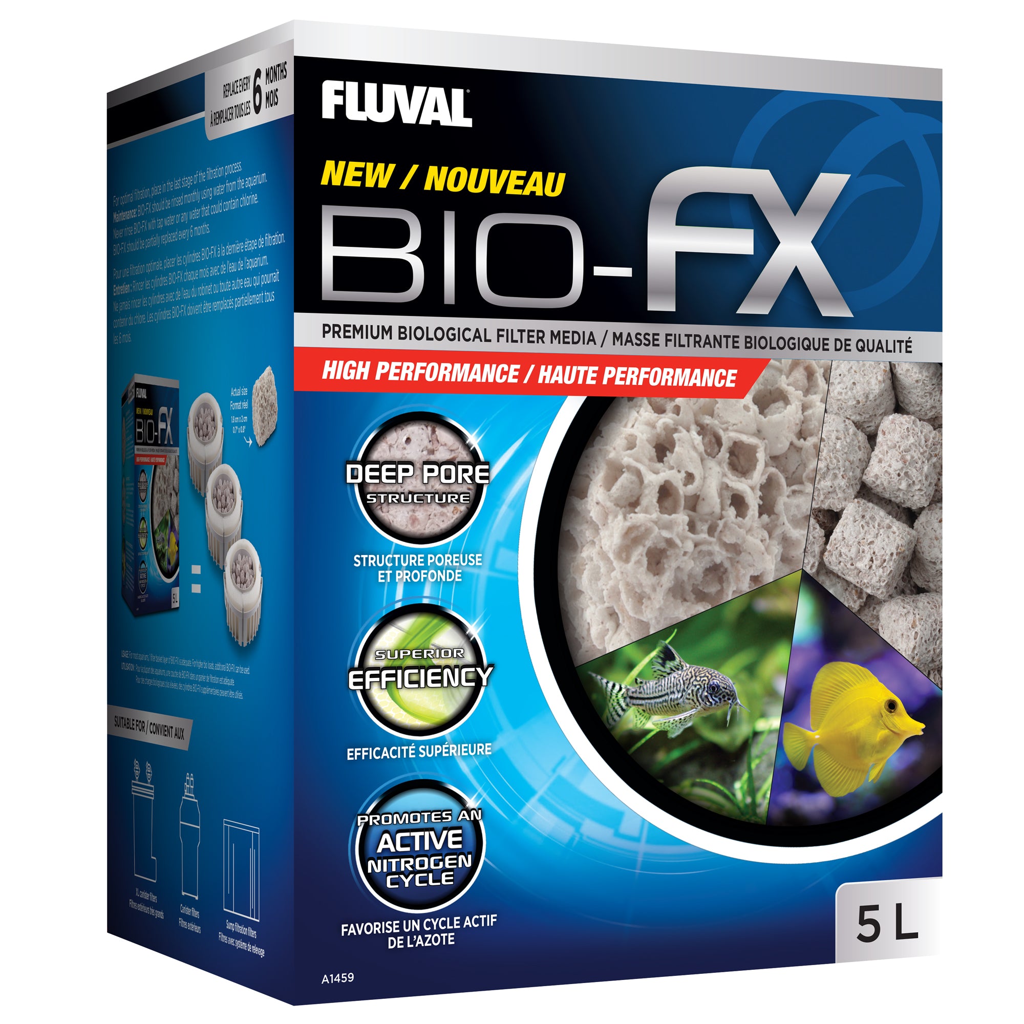 Cylindres Bio-FX Fluval, 5 L