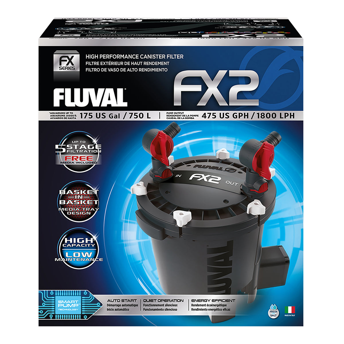 Filtre extérieur FX2 Fluval (jusqu&#39;à 175 gallons) - La niche&amp;moi