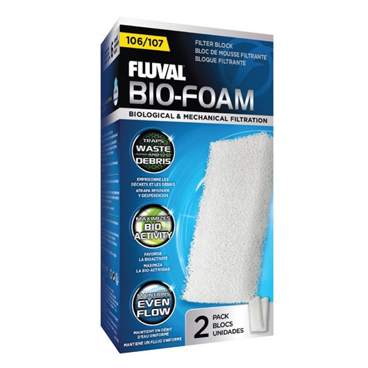 Blocs de mousse filtrante Bio-Foam pour filtres Fluval 106 et 107, paquet de 2 - La niche&moi
