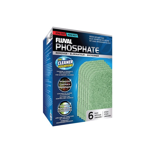 Éliminateur de phosphate pour filtres extérieurs Fluval 306/307 et 406/407, paquet de 6 - La niche&amp;moi