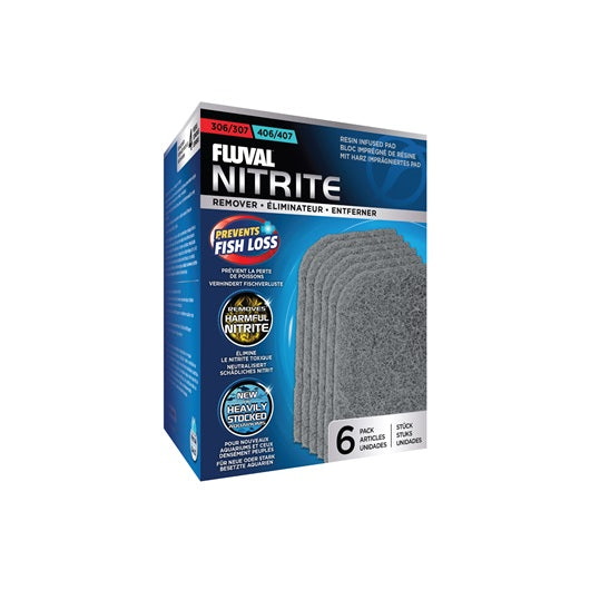 Éliminateur de nitrite pour filtres extérieurs Fluval 306/307 et 406/407, paquet de 6