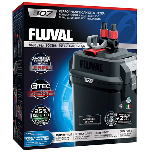 Filtre extérieur 307 Fluval à haut rendement, jusqu’à 330 L (70 gal US) - La niche&amp;moi