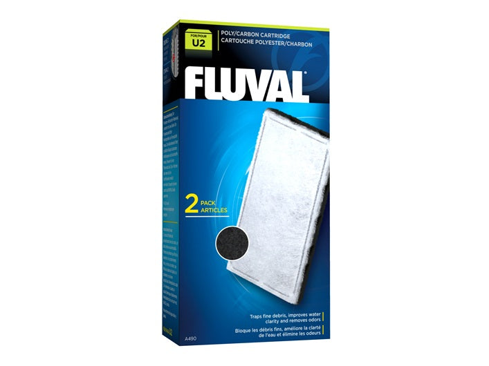 Cartouches de polyester/charbon pour filtre submersible Fluval U2, paquet de 2 - La niche&amp;moi