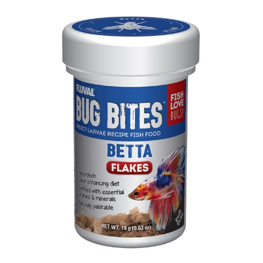 Flocons Bug Bites Fluval pour bettas, 18 g (0,63 oz) - La niche&moi