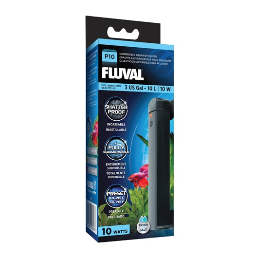 Chauffe-eau submersible P10 Fluval pour aquariums, 10 W - La niche&amp;moi