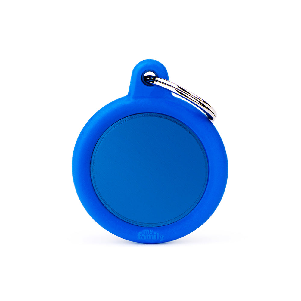 Médaille Hushtag Cercle Bleu (inscription sur 2 côtés)