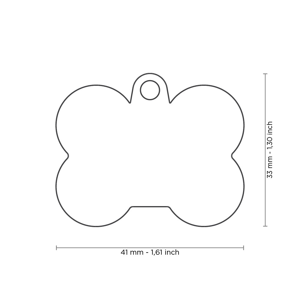 Médaille Hushtag Os Noir Large ( inscription sur les 2 côtés ) - La niche&amp;moi