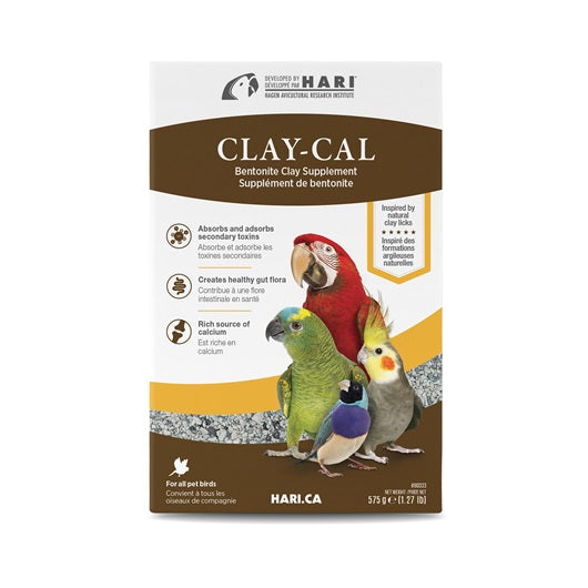 Supplément de bentonite Clay-Cal HARI pour oiseaux, 575 g (1.27 lb)