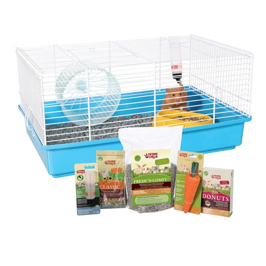 Cage équipée Living World pour hamster, L. 46 x l. 29 x H. 23 cm (18 x 11,4 x 9 po) - La niche&amp;moi
