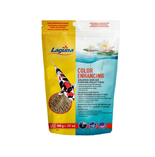 Granulés flottants Laguna pour rehausser les couleurs des poissons rouges et des koïs - La niche&amp;moi
