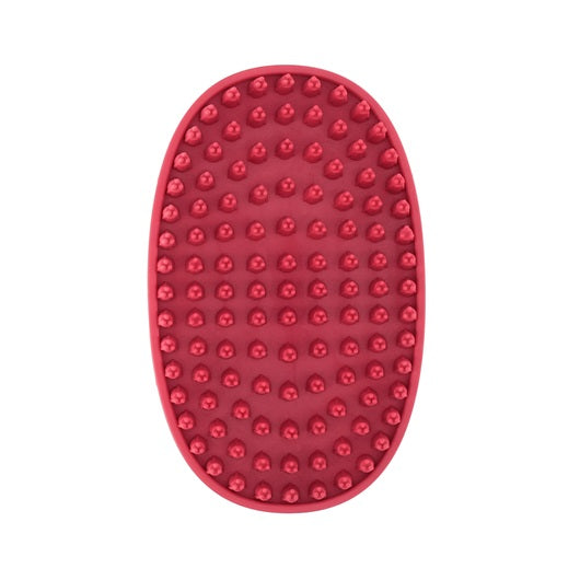 Brosse Essentials Le Salon en caoutchouc avec poignée en boucle, rouge - La niche&amp;moi