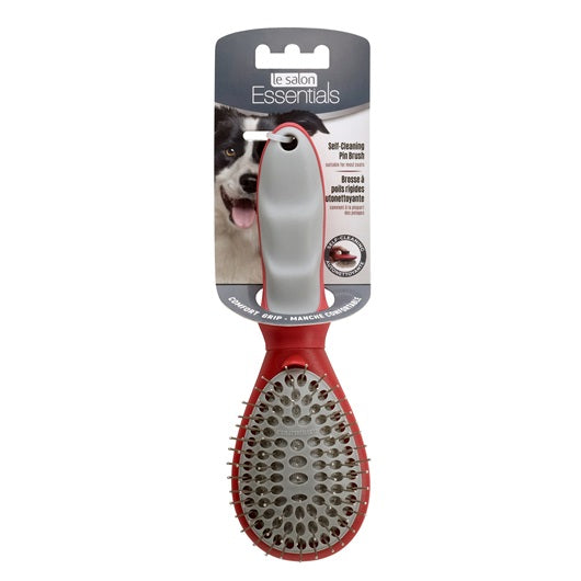 Brosse à poils rigides autonettoyante pour chiens - La niche&amp;moi