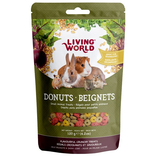 Régals Donuts Living World pour petits animaux, sachet de 120 g (4,2 oz) - La niche&amp;moi
