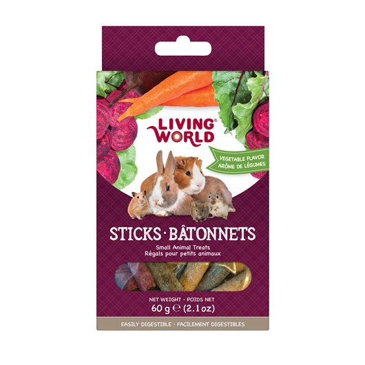 Régals Living World pour petits animaux, bâtonnets, arôme de légumes, 60 g (2,1 oz) - La niche&amp;moi