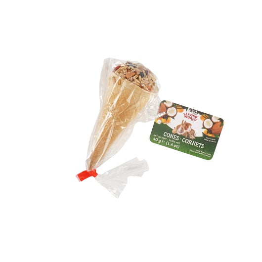 Régals Living World pour petits animaux, cornets, arôme de fruits, 40 g (1,4 oz) - La niche&amp;moi
