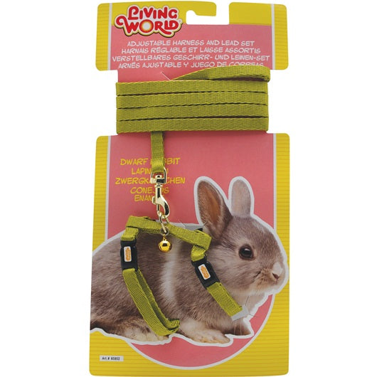 Ensemble laisse et harnais réglable Living World pour lapin nain, laisse de 1,2 m (4 pi) - La niche&amp;moi
