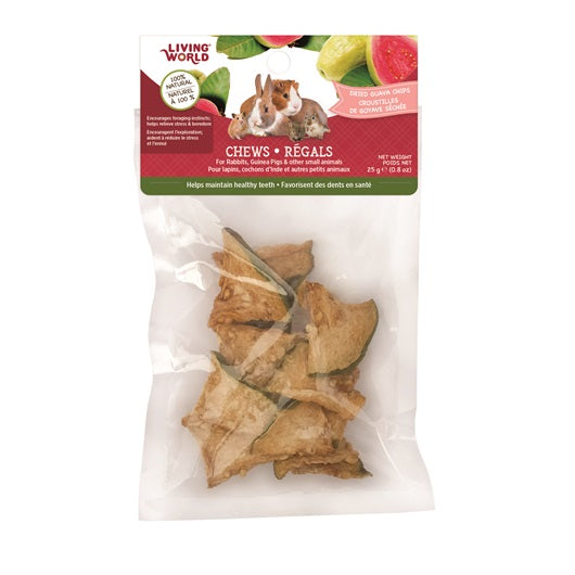 Living World Small Animal Chews - Dried Guava Chips - 25 g (0.8 oz)