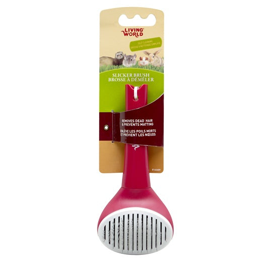 Brosse à démêler Living World à nettoyage simplifié pour petits animaux - La niche&amp;moi