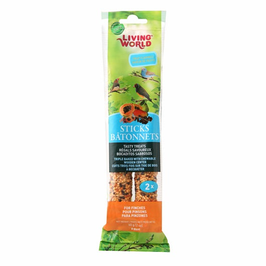Living World Finch Sticks - Fruit Flavour - 60 g (2 oz), 2-pack