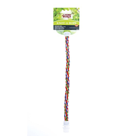 Perchoir Knot-A-Rope Living World en coton, multicolore, diam. 16 mm - La niche&moi