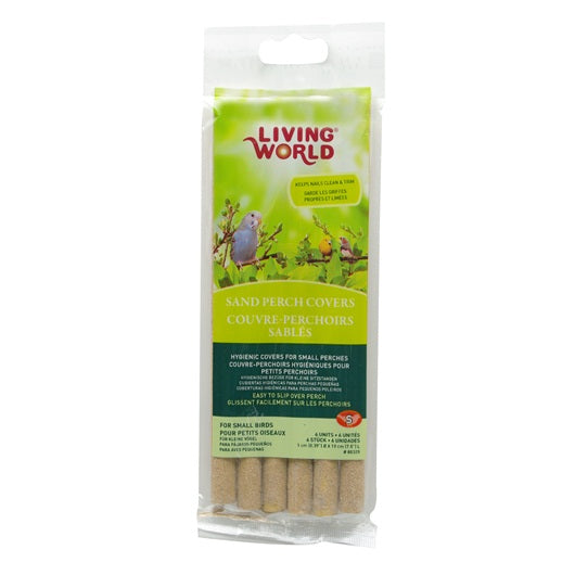 Couvre-perchoirs sablés Living World pour oiseaux de petite taille, paquet de 6 - La niche&amp;moi