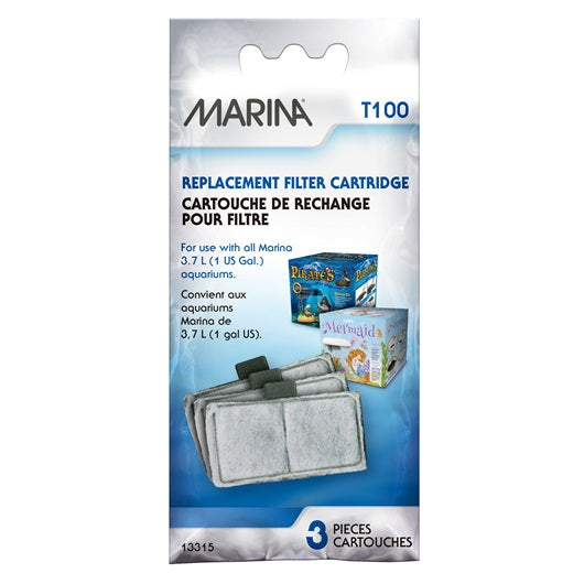 Cartouche de rechange pour filtre T100 Marina, pour aquariums de 3,7 L (1 gal US) - La niche&moi