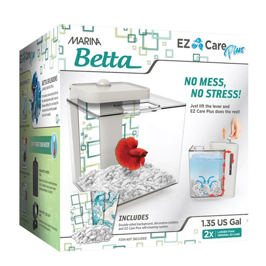 Marina Betta EZ Care Plus Aquarium Kit - White - 5 L (1.35 US gal)