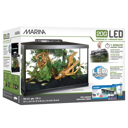 Aquarium équipé 20G Marina, 75 L (20 gal US) - La niche&amp;moi