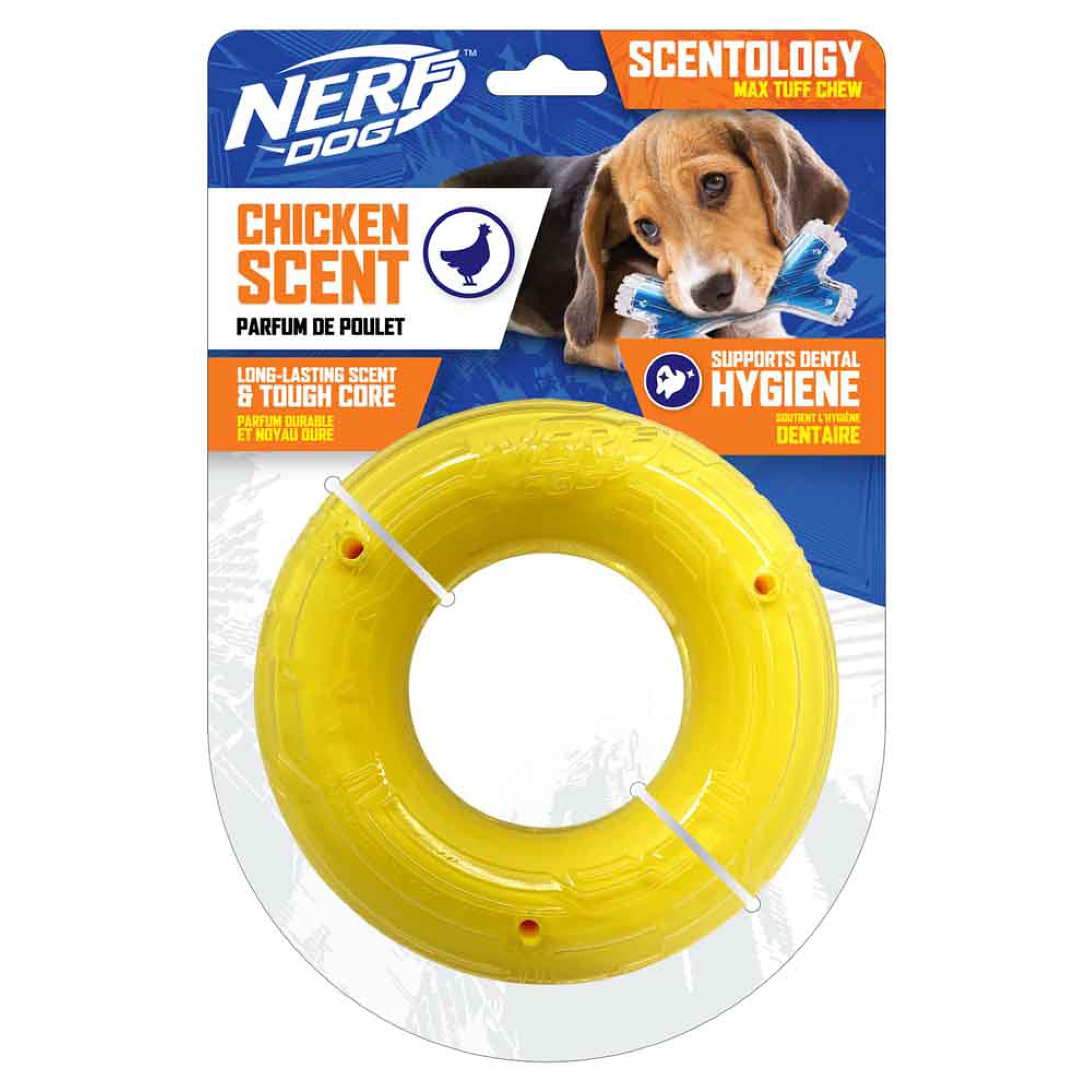 Nerf Dog Scentology Large Ring - Chicken Scent - Diam. 15 cm (6 in)