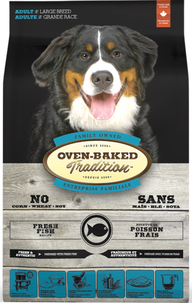 Oven-Baked Tradition NOURRITURE POUR CHIEN ADULTE GRANDE RACE – POISSON 11.34KG - La niche&amp;moi