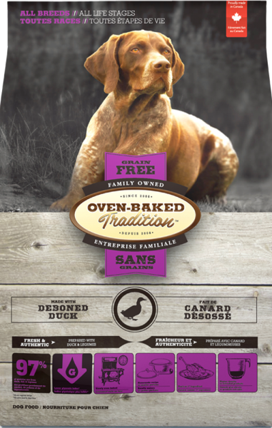 Oven-Baked Tradition NOURRITURE SANS GRAINS POUR CHIEN TOUTES ÉTAPES DE VIE TOUTES RACES – CANARD - La niche&moi