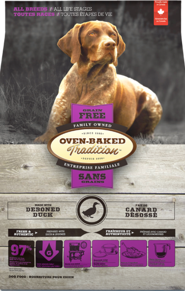 OVEN-BAKED GRAIN-FREE FOOD FOR ALL BREED DOGS OF ALL LIFE STAGES – DUCK