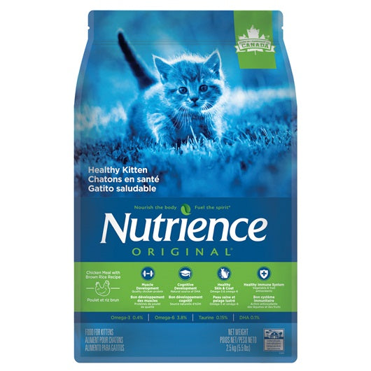 Aliment Nutrience Original, Chatons en santé, Poulet avec riz brun - La niche&amp;moi