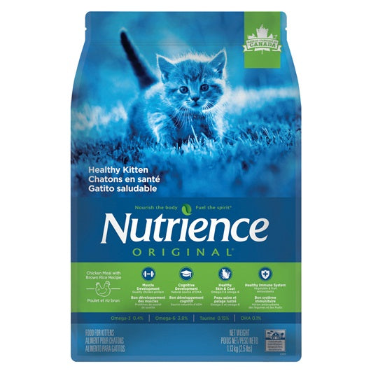 Aliment Nutrience Original, Chatons en santé, Poulet avec riz brun - La niche&moi