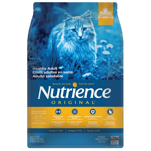 Aliment Nutrience Original, Chats adultes en santé, Poulet avec riz brun - La niche&amp;moi