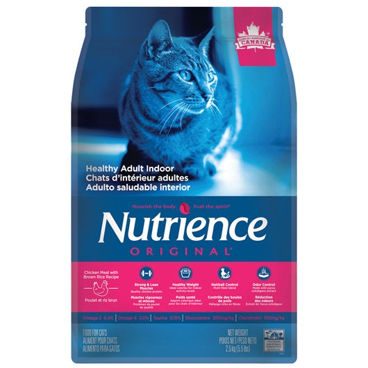 Aliment Nutrience Original, Chats adultes d’intérieur, Poulet avec riz brun - La niche&amp;moi