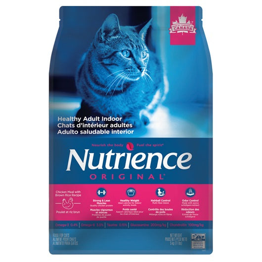 Aliment Nutrience Original, Chats adultes d’intérieur, Poulet avec riz brun - La niche&amp;moi