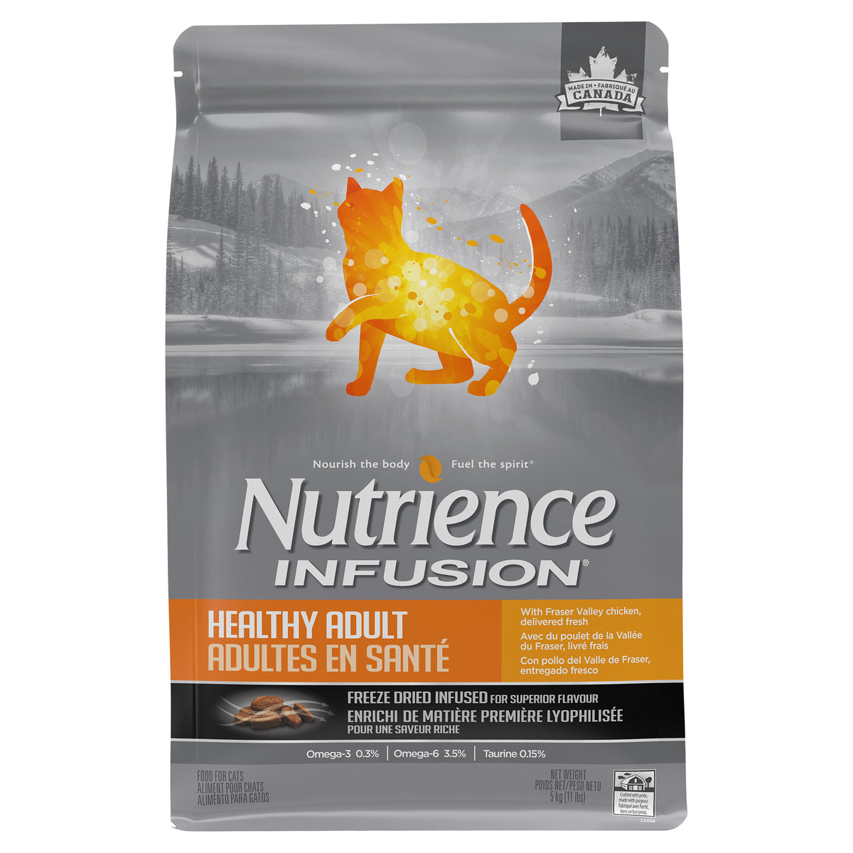 Aliment Nutrience Infusion pour chats adultes en santé, Poulet - La niche&amp;moi
