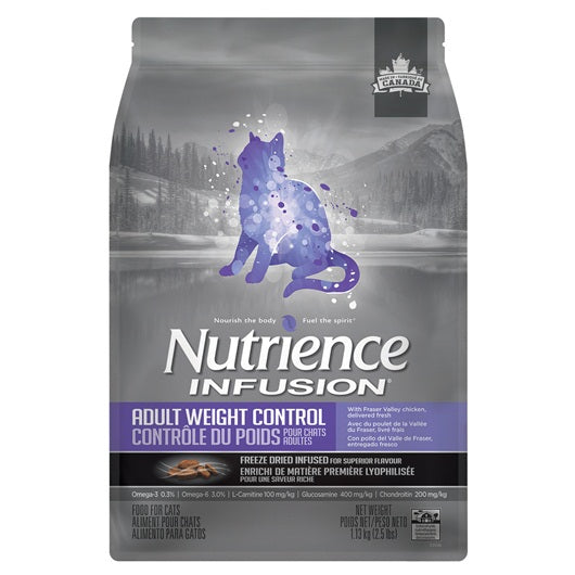 Aliment Nutrience Infusion pour chats adultes, Contrôle du poids, Poulet - La niche&amp;moi