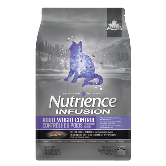 Aliment Nutrience Infusion pour chats adultes, Contrôle du poids, Poulet - La niche&amp;moi