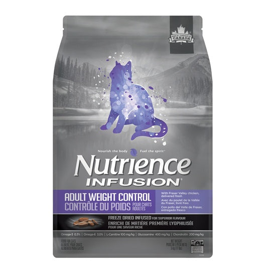 Aliment Nutrience Infusion pour chats adultes, Contrôle du poids, Poulet - La niche&amp;moi