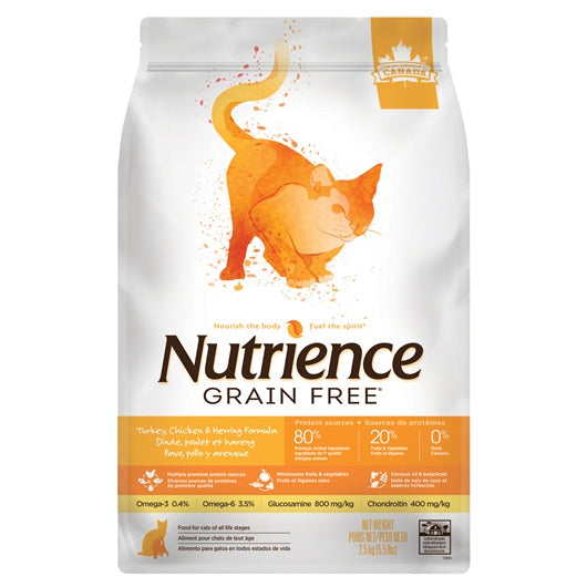 Aliment Nutrience Sans grains pour chats, Dinde, poulet et hareng - La niche&amp;moi
