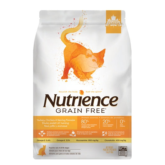 Aliment Nutrience Sans grains pour chats, Dinde, poulet et hareng - La niche&amp;moi