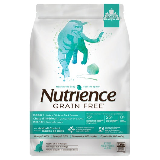 Aliment Nutrience Sans grains pour chats d’intérieur, Dinde, poulet et canard - La niche&amp;moi