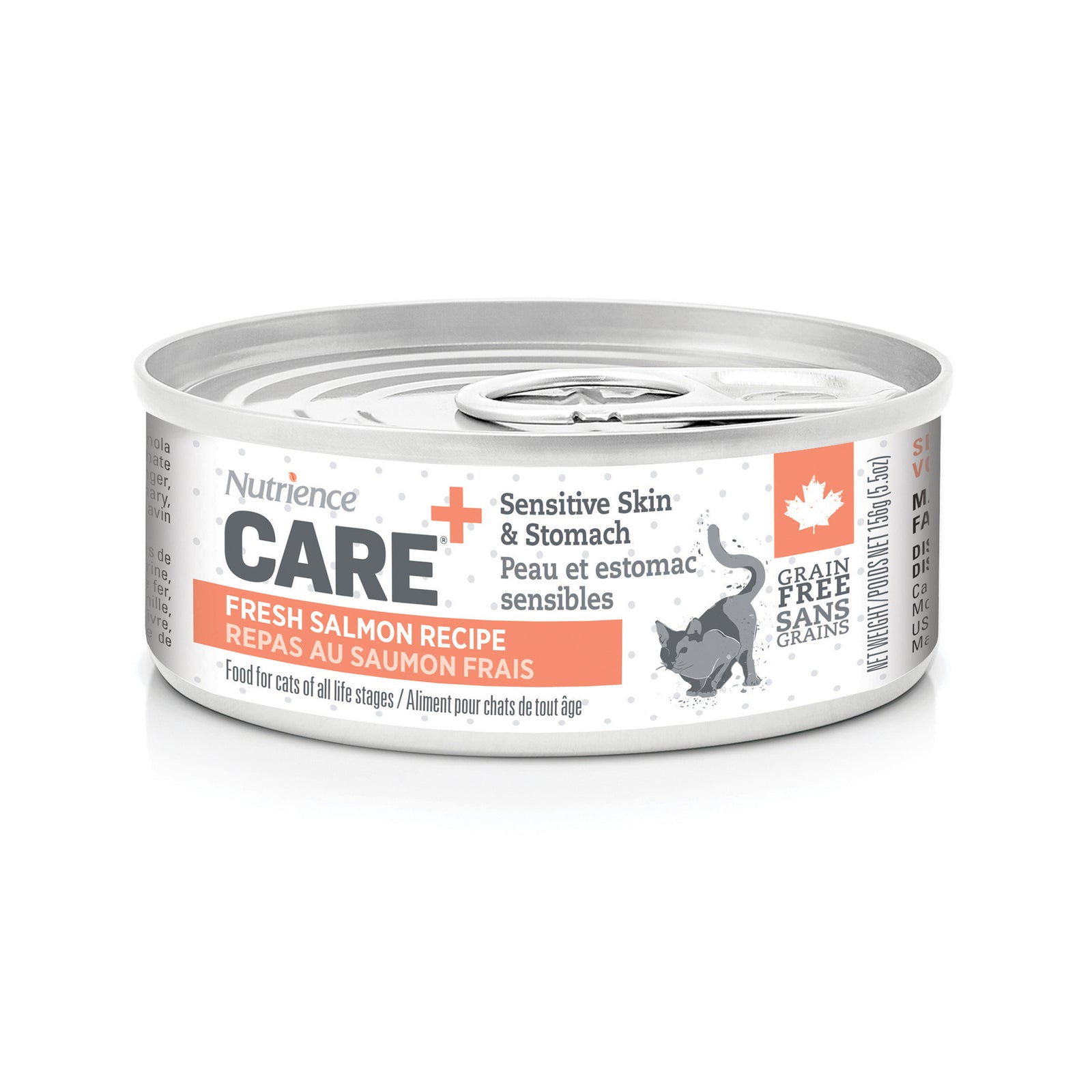 Pâté Nutrience Care Peau et estomac sensibles pour chats, repas au saumon frais, 156 g (5,5 oz) - La niche&moi