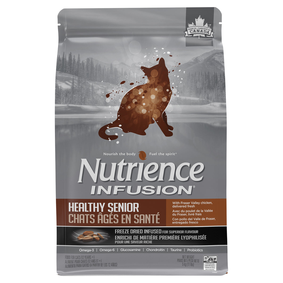 Nourriture Nutrience Infusion, Chats âgés en santé, Poulet - La niche&amp;moi