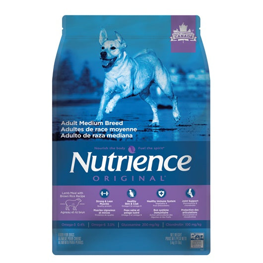 Nutrience Original, Adultes de race moyenne, Agneau et riz brun - La niche&moi